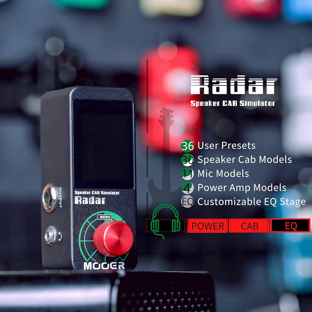 ギター MOOER RADAR Amazon.com: MOOER Radar Guitar Speaker CAB Simulator Guitar
